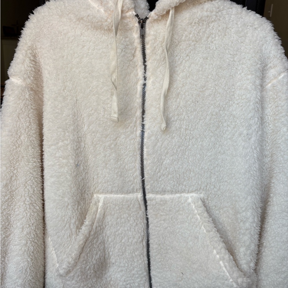 Arizona Jean Co Oversized Off-White Sherpa Hoodie